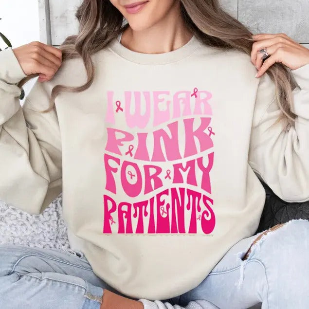 I Pink My Patients Breast Cancer Breast Cancer Mammography Cancer Survivor Pink Ribbon Shirt Full Size Full Color T-Shirts, Hoodie, Sweatshirt - T-Shirt, Sweatshirt, Hoodie