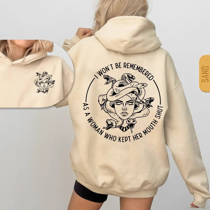 I Won'T Be RemMbered As Woman Who KPt Her MUth Shut PowR Shirts Casual Top Womenswear T-Shirts, Hoodie, Sweatshirt - T-Shirt, Sweatshirt, Hoodie