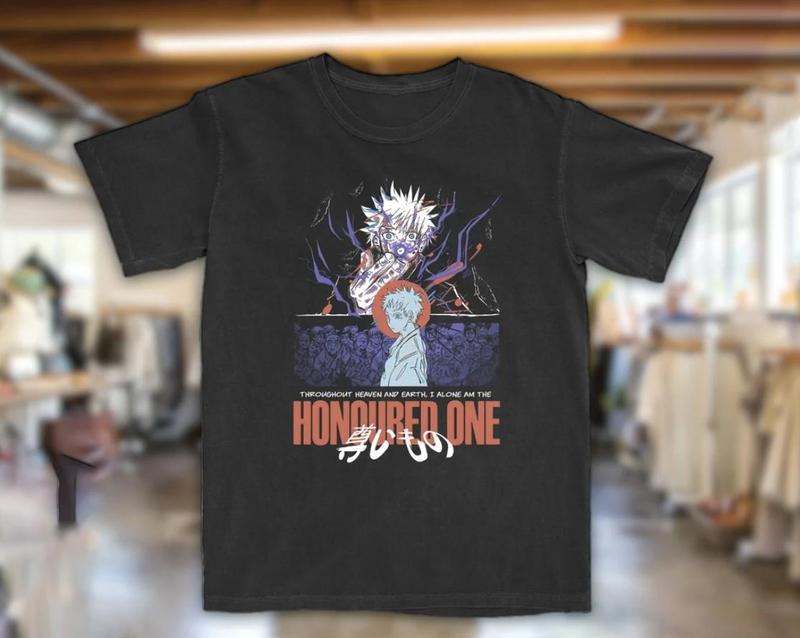 I Am Honoured One Shirt JJK Shirt Hollow Purple Shirt Gojo Satoru Shirt Anime Shirt Friend Him Cool Anime Shirt Comfort Colors T-Shirts, Hoodie, Sweatshirt - T-Shirt, Sweatshirt, Hoodie