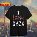 I love gaza Black shirt Unisex T-shirt, Sweatshirt, Hoodie, Long Sleeve Tee - T-Shirt, Sweatshirt, Hoodie