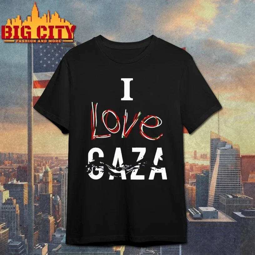 I love gaza Black shirt Unisex T-shirt, Sweatshirt, Hoodie, Long Sleeve Tee - T-Shirt, Sweatshirt, Hoodie