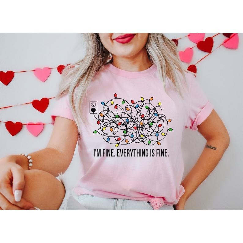 I'M Fine Everything Is Fine Lights T-Shirts, Hoodie, Sweatshirt - T-Shirt, Sweatshirt, Hoodie