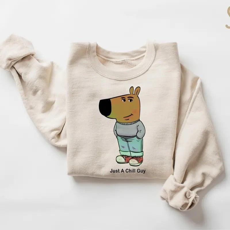 I'M Just Chill Guy Chill Guy Meme Viral Dog Cartoon Shirt Tiktok Meme Shirt Boyfriend Shirt Funny Boyfriend T-Shirts, Hoodie, Sweatshirt - T-Shirt, Sweatshirt, Hoodie