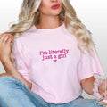 I'M Literally Just Girl Shirt Girly Coquette Printed Pinky Bow Unhinged Shirt I'M Just Girl Coquette Comfy Fabric Shirt Girlfriend Tops Womenswear Cotton Fabric T-Shirts, Hoodie, Sweatshirt - T-Shirt, Sweatshirt, Hoodie