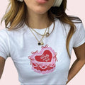 I'M Literally Just Girl Baby Funny Girly Slogan Coquette Baby Galentine'S Hand Painted Red Pink T-Shirts, Hoodie, Sweatshirt - T-Shirt, Sweatshirt, Hoodie