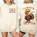 I'M Thankful Trump Won Shirt Trump Thanksgiving Shirt Trump 2024 MAGA Shirt Funny Trump Turkey 45 47 T-Shirts, Hoodie, Sweatshirt - T-Shirt, Sweatshirt, Hoodie