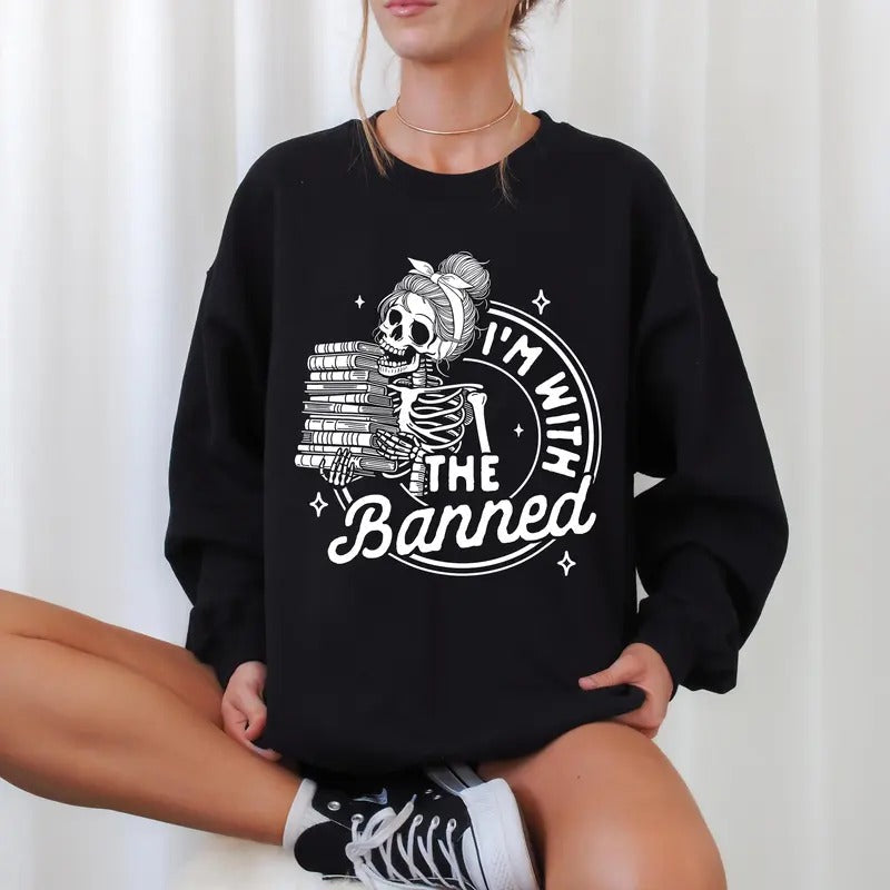 I'M Banned Reader Book Lover Dark Romance Romantasy Reader Shirt Spicy Book T-Shirts, Hoodie, Sweatshirt - T-Shirt, Sweatshirt, Hoodie