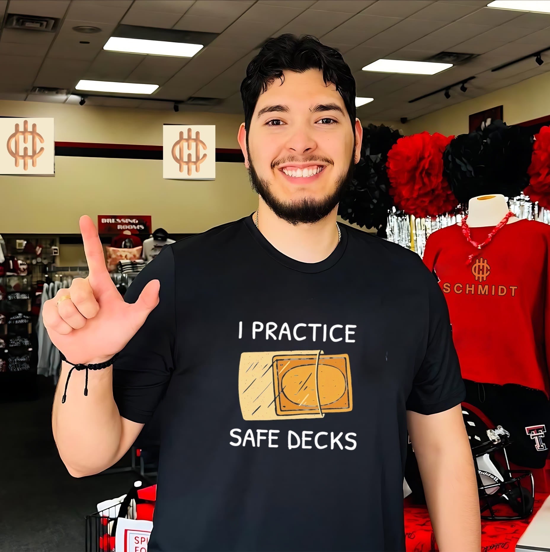I practice safe decks graphic shirt Unisex T-shirt, Sweatshirt, Hoodie, Long Sleeve Tee - T-Shirt, Sweatshirt, Hoodie