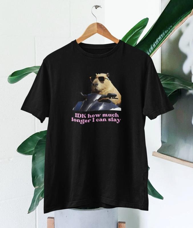 IDK How Much Longer I Can Slay Slay Funny Top Fans Capybara Top Funny Capybara Slay Funny Menswear Underwear Streetwear T-Shirts, Hoodie, Sweatshirt - T-Shirt, Sweatshirt, Hoodie