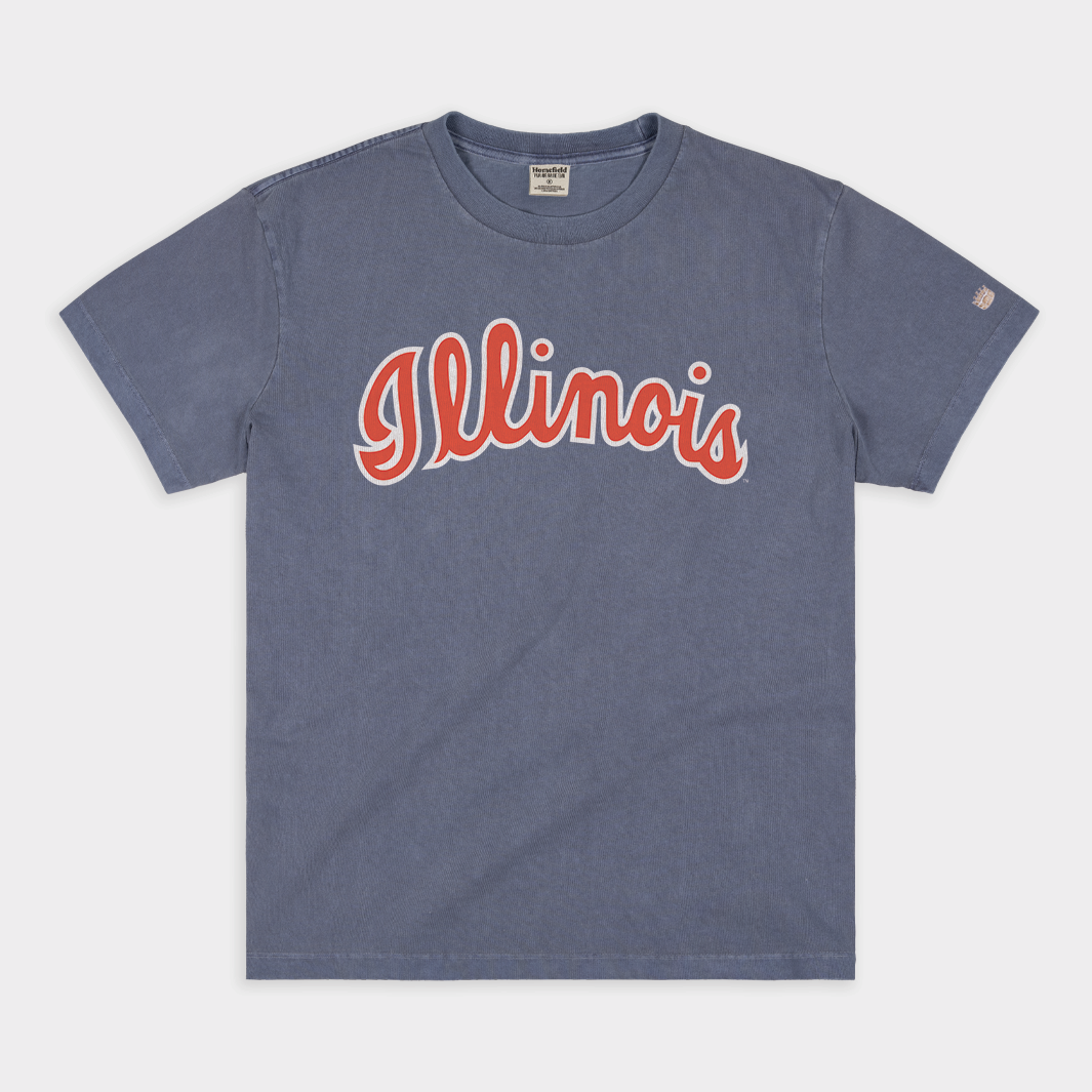 1970s Illinois Basketball Script Vintage Heavyweight T-Shirts, Hoodie, Sweatshirt - T-Shirt, Sweatshirt, Hoodie