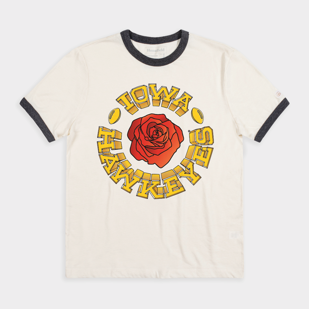 Iowa Hawkeyes Vintage Roses Ringer T-Shirts, Hoodie, Sweatshirt - T-Shirt, Sweatshirt, Hoodie