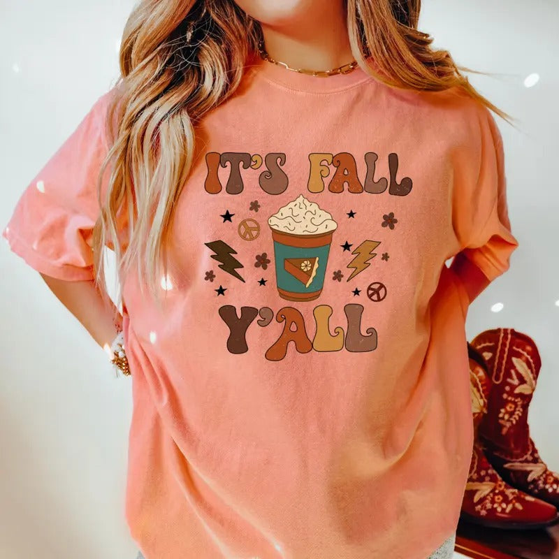 'S FALL YALL BOLT SHIRT (COMFORT COLORS CAUSAL SHIRT FALL ) T-Shirts, Hoodie, Sweatshirt - T-Shirt, Sweatshirt, Hoodie