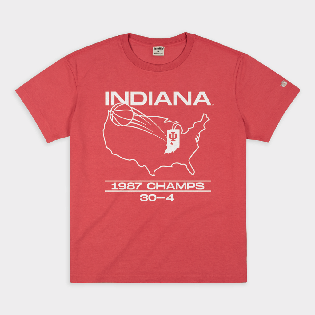 IU 1987 Basketball Champs Crimson Vintage Heavyweight T-Shirts, Hoodie, Sweatshirt - T-Shirt, Sweatshirt, Hoodie