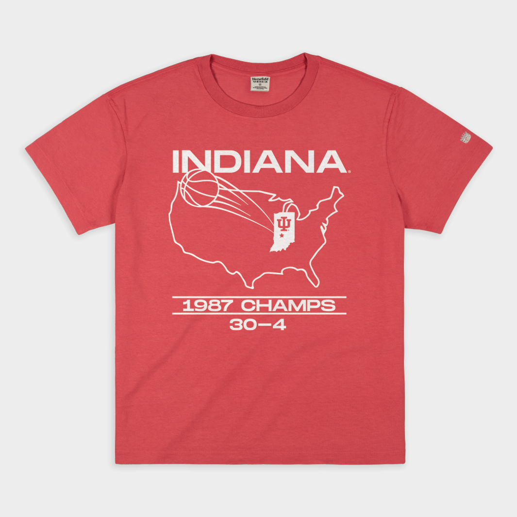 IU 1987 Basketball Champs Crimson Vintage Heavyweight T-Shirts, Hoodie, Sweatshirt - T-Shirt, Sweatshirt, Hoodie