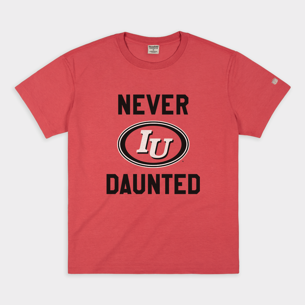 Never Daunted Vintage IU Oval Logo Vintage Heavyweight T-Shirts, Hoodie, Sweatshirt - T-Shirt, Sweatshirt, Hoodie