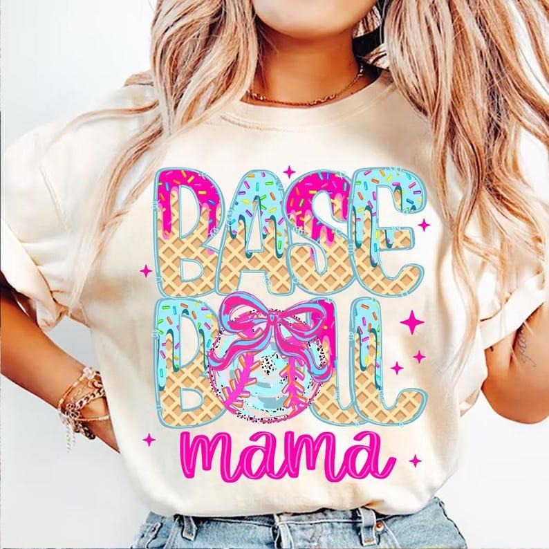 Ice Cream Drip Softball Shirt Fun Sport Mom Game Day T-Shirts, Hoodie, Sweatshirt - T-Shirt, Sweatshirt, Hoodie