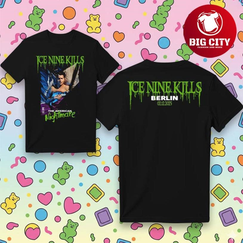 Ice Nine Kills Dec 02 2025 Berlin Germany Event Two Sided Shirt Unisex T-shirt, Sweatshirt, Hoodie, Long Sleeve Tee - T-Shirt, Sweatshirt, Hoodie