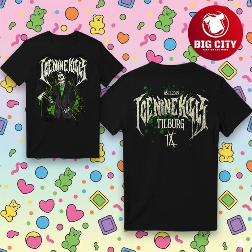 Ice Nine Kills Dec 05 2025 Tilburg NL Two Sided Shirt Unisex T-shirt, Sweatshirt, Hoodie, Long Sleeve Tee - T-Shirt, Sweatshirt, Hoodie