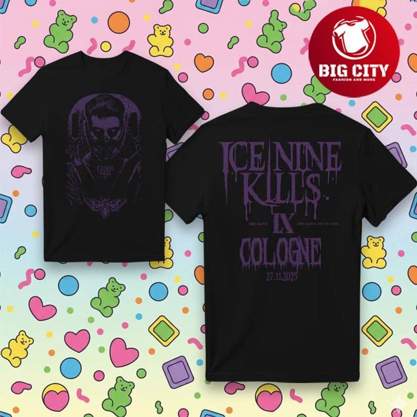 Ice Nine Kills Nov 27 2025 Cologne DE Germany Event Two Sided Shirt Unisex T-shirt, Sweatshirt, Hoodie, Long Sleeve Tee - T-Shirt, Sweatshirt, Hoodie