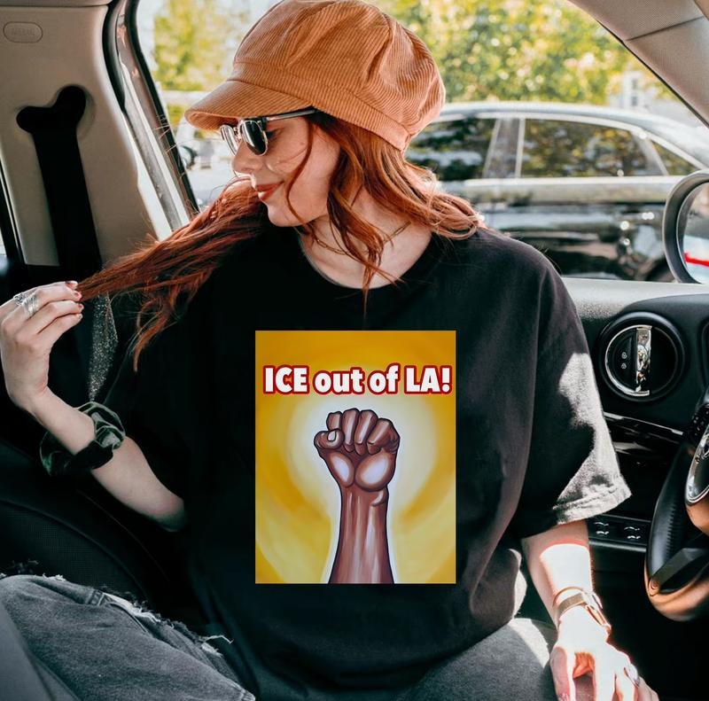 Ice Out L.. Shirt Human Rights Shirt Ice Protest Anti ICE Protest Shirt California Immigration Justice T-Shirts, Hoodie, Sweatshirt - T-Shirt, Sweatshirt, Hoodie