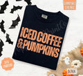 Iced Coffee & Pumpkins Shirt Comfort Colors Fall T-Shirts, Hoodie, Sweatshirt - T-Shirt, Sweatshirt, Hoodie