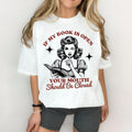 If My Book Is Open Your Mouth Should Be Closed Retro Funny Sarcastic Woman Bookish Book Lover Librarian Reading Quotes T-Shirts, Hoodie, Sweatshirt - T-Shirt, Sweatshirt, Hoodie