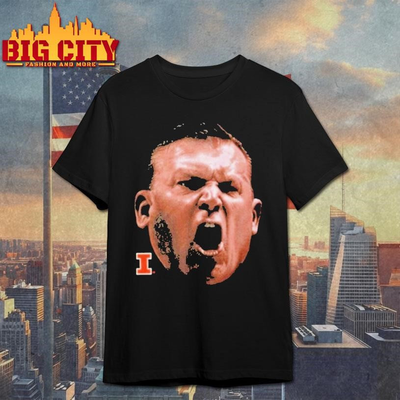 Illinois Bret Bielema Big Face Shirt Unisex T-shirt, Sweatshirt, Hoodie, Long Sleeve Tee - T-Shirt, Sweatshirt, Hoodie