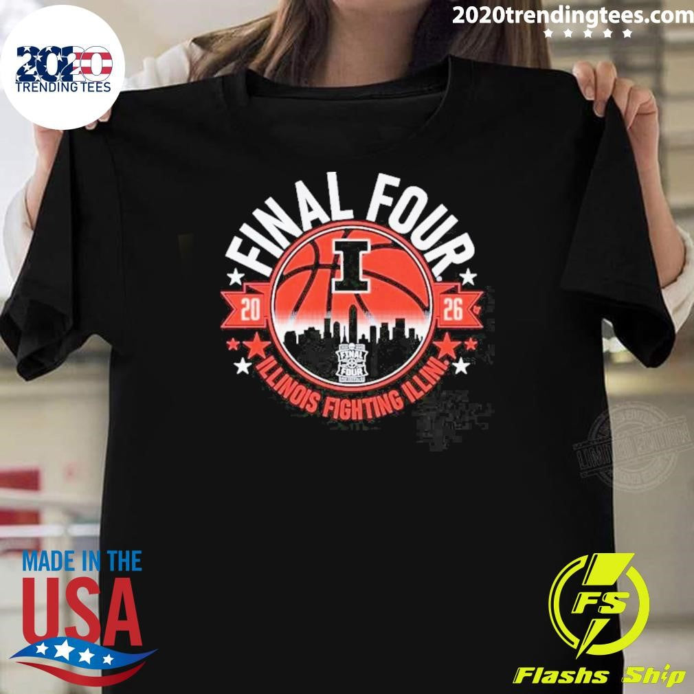 Illinois Fighting Illini MBB 2026 Final Four Shirt Unisex T-shirt, Sweatshirt, Hoodie, Long Sleeve Tee - T-Shirt, Sweatshirt, Hoodie