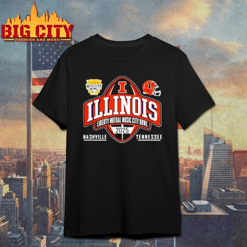 Illinois Fighting Illini football 2025 Music City Bowl shirt Unisex T-shirt, Sweatshirt, Hoodie, Long Sleeve Tee - T-Shirt, Sweatshirt, Hoodie