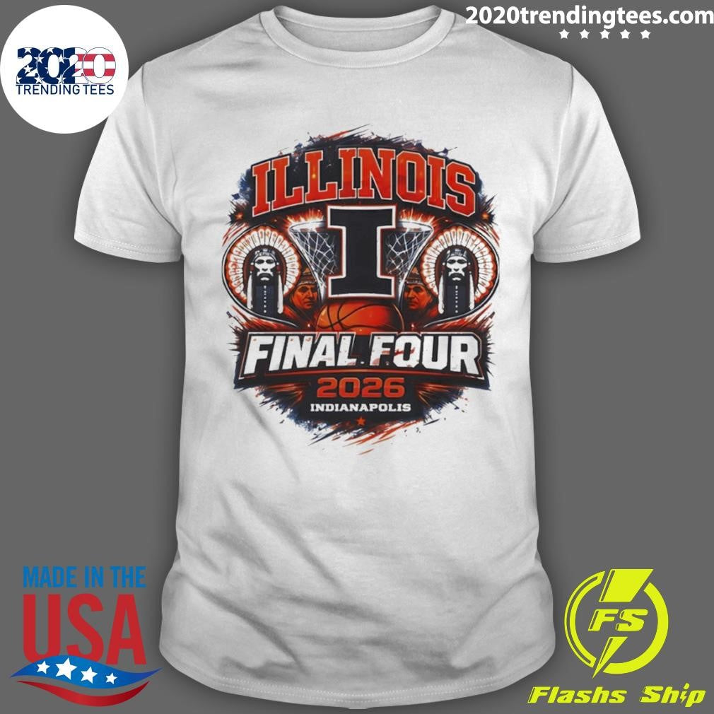 Illinois Final Four 2026 Indianapolis March Madness Illini Basketball Graphic Shirt Unisex T-shirt, Sweatshirt, Hoodie, Long Sleeve Tee - T-Shirt, Sweatshirt, Hoodie