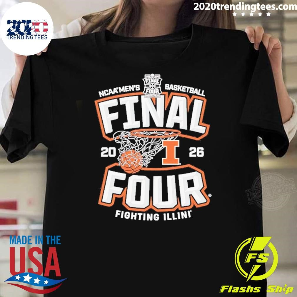 Illinois Mens Basketball Ncaa Final Four 2026 Shirt Unisex T-shirt, Sweatshirt, Hoodie, Long Sleeve Tee - T-Shirt, Sweatshirt, Hoodie