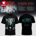 In Flames European Summer Tour 2026 Celebrate Two Sided Shirt Unisex T-shirt, Sweatshirt, Hoodie, Long Sleeve Tee - T-Shirt, Sweatshirt, Hoodie