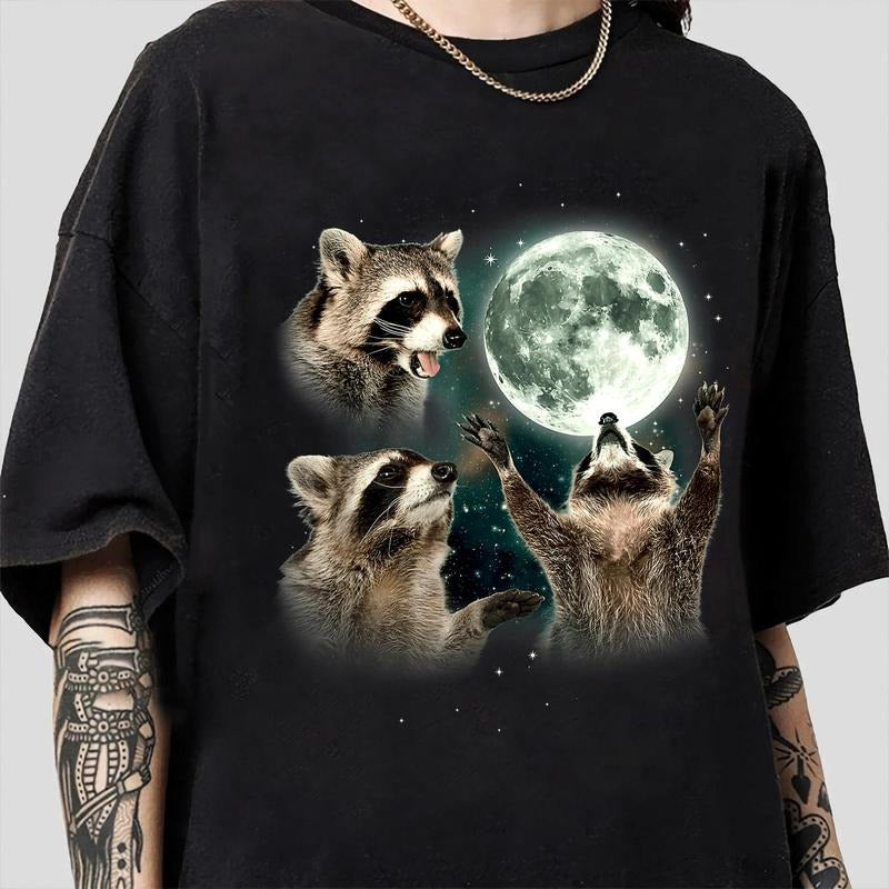 My Feral Era Racoons Howling Moon My Feral Era Racoons Howling Moon T-Shirts, Hoodie, Sweatshirt - T-Shirt, Sweatshirt, Hoodie