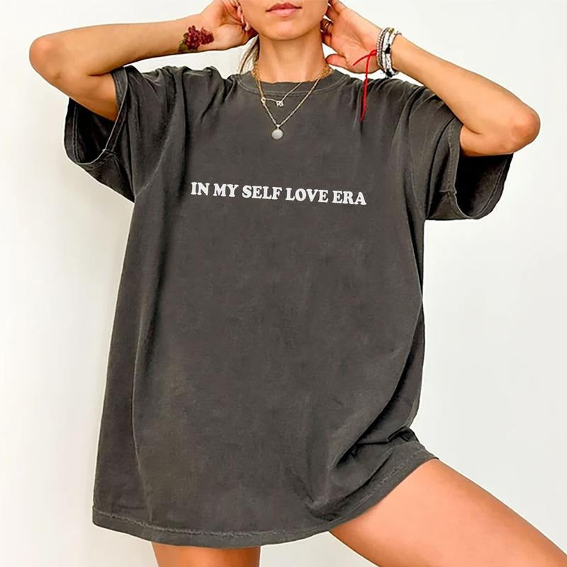 My Self Love Era Shirt Self Care Shirt Motivational Printed Shirt Therapy Comfy Affirmation Womenswear Cotton Fabric Relaxed Chic T-Shirts, Hoodie, Sweatshirt - T-Shirt, Sweatshirt, Hoodie