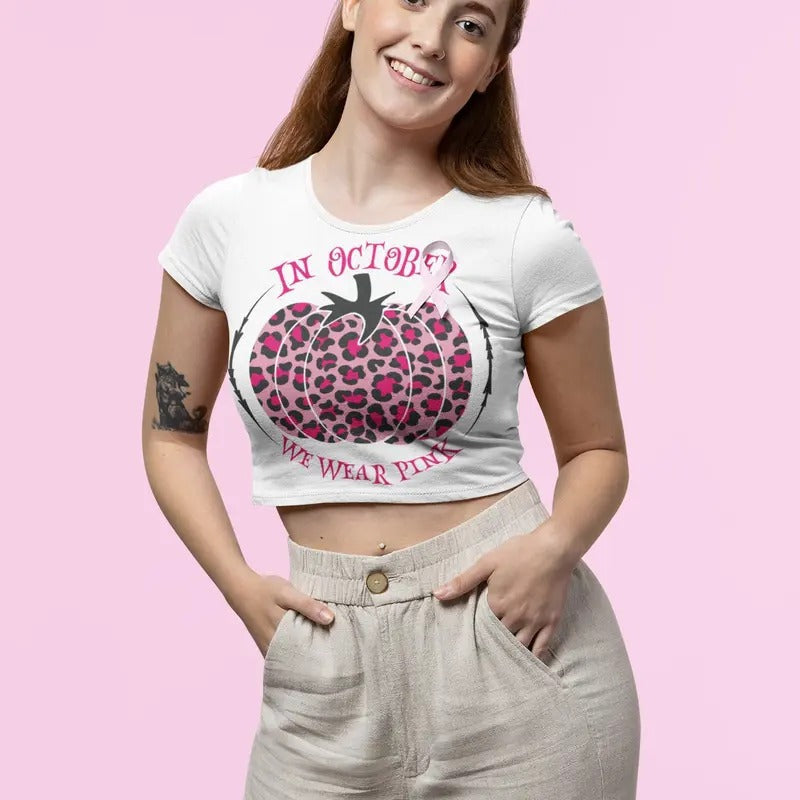October We Pink Breast Cancer Awareness Pink Ribbon Pink October Pumpkin Leopard Digital Dxf Jpg Eps T-Shirts, Hoodie, Sweatshirt - T-Shirt, Sweatshirt, Hoodie