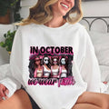 October We Pink Breast Cancer Awareness Shirt Pink Movies Halloween Characters Breast Cancer Month Halloween Funny Halloween Characters T-Shirts, Hoodie, Sweatshirt - T-Shirt, Sweatshirt, Hoodie