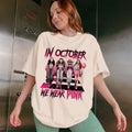 October We Pink Horroww Halloween Breast Cancer Happy Halloween Shirt Vintage T-Shirts, Hoodie, Sweatshirt - T-Shirt, Sweatshirt, Hoodie