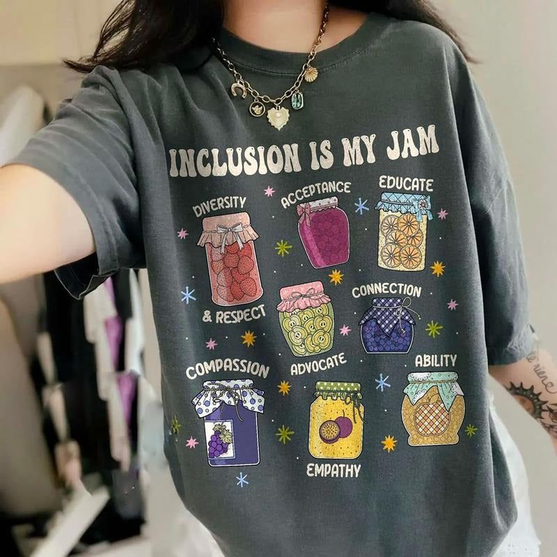 Inclusion Is My Jam Shirt Autism Awareness Inclusion Shirt Neurodiversity Autism Teacher Shirt Education T-Shirts, Hoodie, Sweatshirt - T-Shirt, Sweatshirt, Hoodie