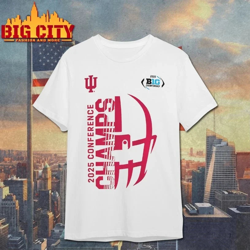 Indiana Football Big 10 Conference Champions 2025 shirt Unisex T-shirt, Sweatshirt, Hoodie, Long Sleeve Tee - T-Shirt, Sweatshirt, Hoodie