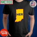 Indiana map her shirt Unisex T-shirt, Sweatshirt, Hoodie, Long Sleeve Tee - T-Shirt, Sweatshirt, Hoodie