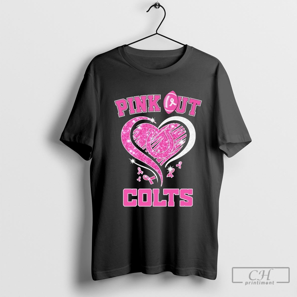 Indianapolis Colts Tackle Breast Cancer Diamond Heart Shirt Sweater Unisex T-shirt, Sweatshirt, Hoodie, Long Sleeve Tee - T-Shirt, Sweatshirt, Hoodie