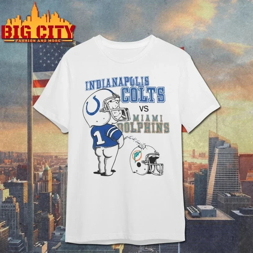 Indianapolis Colts Vs Miami Dolphins Pee shirt Unisex T-shirt, Sweatshirt, Hoodie, Long Sleeve Tee - T-Shirt, Sweatshirt, Hoodie