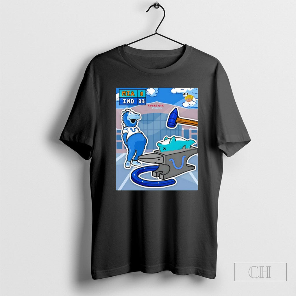 Indianapolis Colts Demolish The Miami Dolphins Unisex T-shirt, Sweatshirt, Hoodie, Long Sleeve Tee - T-Shirt, Sweatshirt, Hoodie