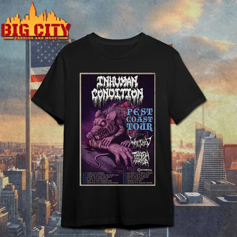 Inhuman Condition 2026 Pest Coast Tour Poster shirt Unisex T-shirt, Sweatshirt, Hoodie, Long Sleeve Tee - T-Shirt, Sweatshirt, Hoodie