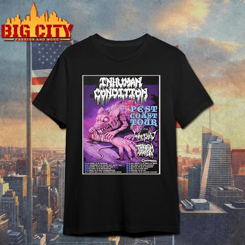 Inhuman Condition Pest Coast Tour 2026 Shirt Unisex T-shirt, Sweatshirt, Hoodie, Long Sleeve Tee - T-Shirt, Sweatshirt, Hoodie