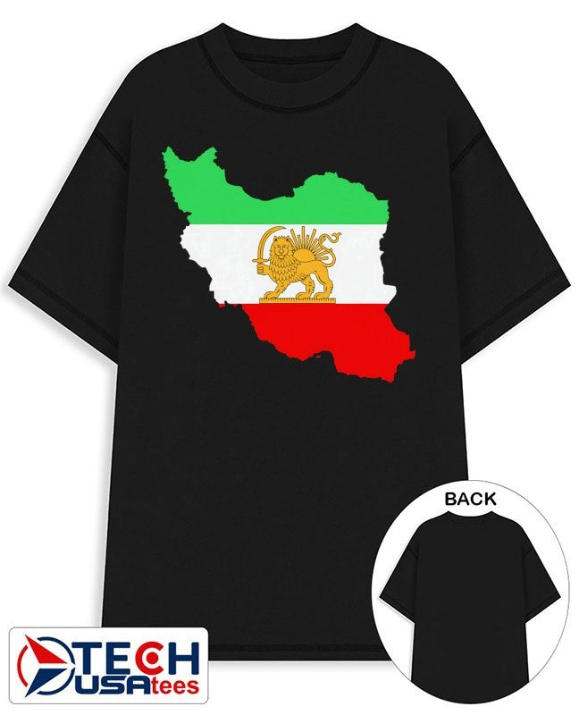 Iran Map Lion and Sun Persian Heritage logo shirt Unisex T-shirt, Sweatshirt, Hoodie, Long Sleeve Tee - T-Shirt, Sweatshirt, Hoodie