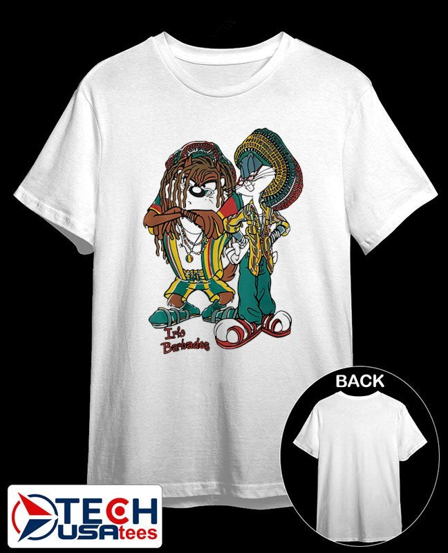 Irie Barbados Bugs Bunny and Taz Rasta shirt Unisex T-shirt, Sweatshirt, Hoodie, Long Sleeve Tee - T-Shirt, Sweatshirt, Hoodie