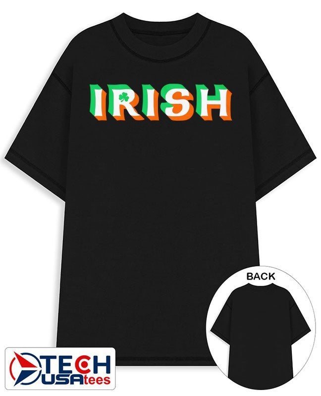 Irish drop shadow St. Patricks Day shirt Unisex T-shirt, Sweatshirt, Hoodie, Long Sleeve Tee - T-Shirt, Sweatshirt, Hoodie