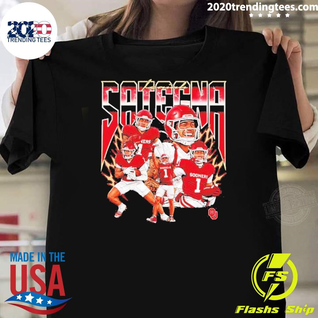 Isaiah Sategna Iii Oklahoma Sooners Football Collage Graphic Shirt Unisex T-shirt, Sweatshirt, Hoodie, Long Sleeve Tee - T-Shirt, Sweatshirt, Hoodie