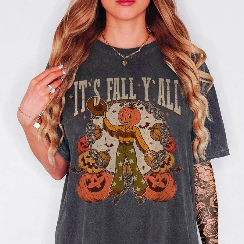 'S Fall Y'All Pumpkins Shirt Vintage Halloween Pumpkin Fall Shirt Fall Pumpkin Retro Fall Autumn Shirt T-Shirts, Hoodie, Sweatshirt - T-Shirt, Sweatshirt, Hoodie